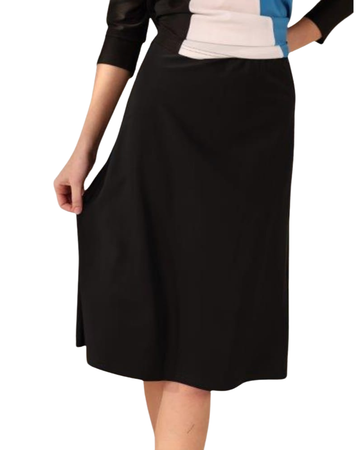 Seashells Black A Line Swim Skirt 29" Length Myselflingerie.com